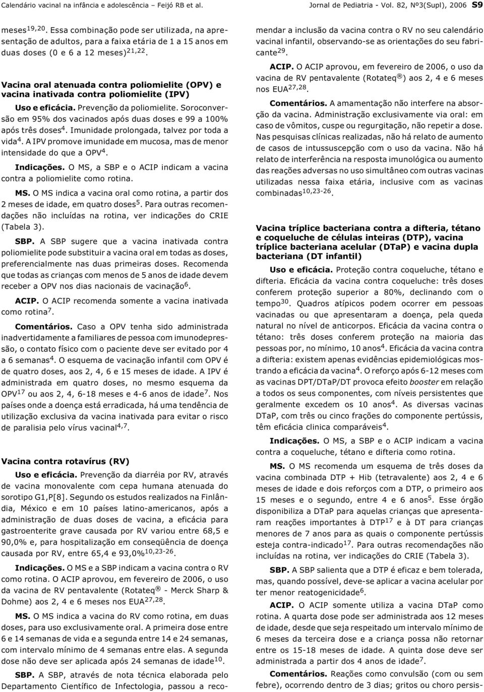 Vacina oral atenuada contra poliomielite (OPV) e vacina inativada contra poliomielite (IPV) Uso e eficácia. Prevenção da poliomielite.