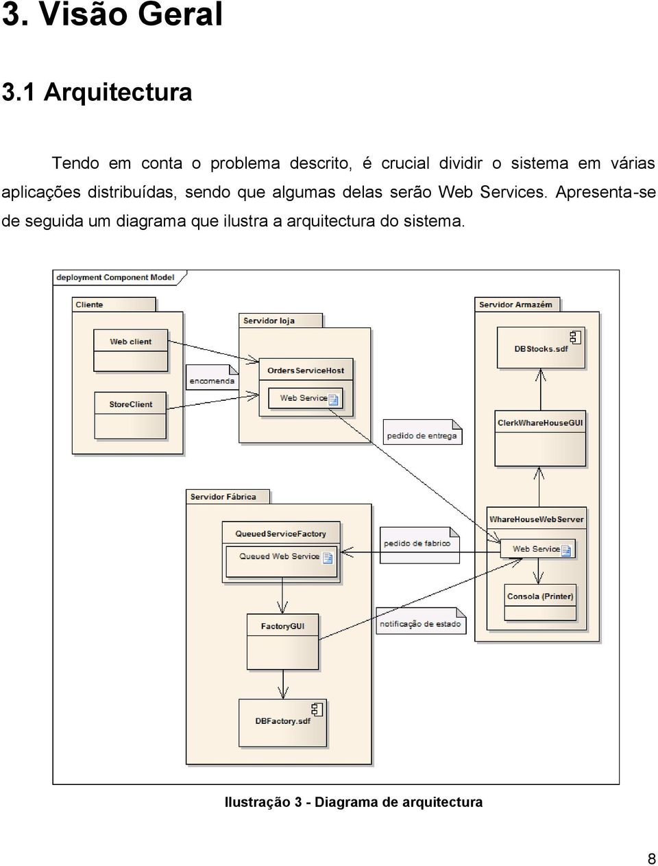 sistema em várias aplicações distribuídas, sendo que algumas delas serão