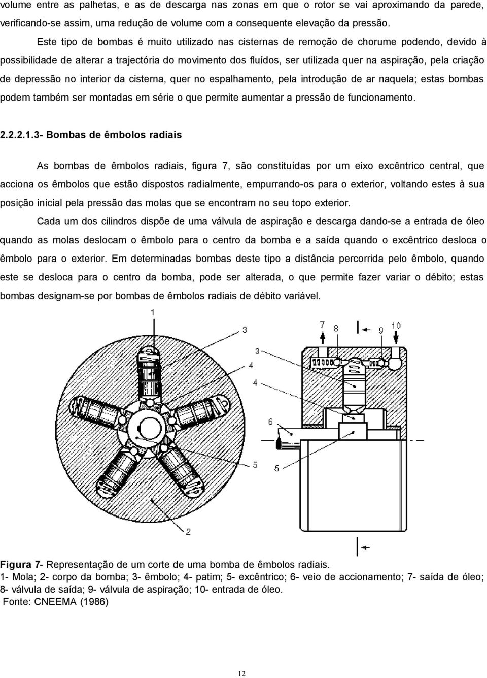 criação de depressão no interior da cisterna, quer no espalhamento, pela introdução de ar naquela; estas bombas podem também ser montadas em série o que permite aumentar a pressão de funcionamento. 2.