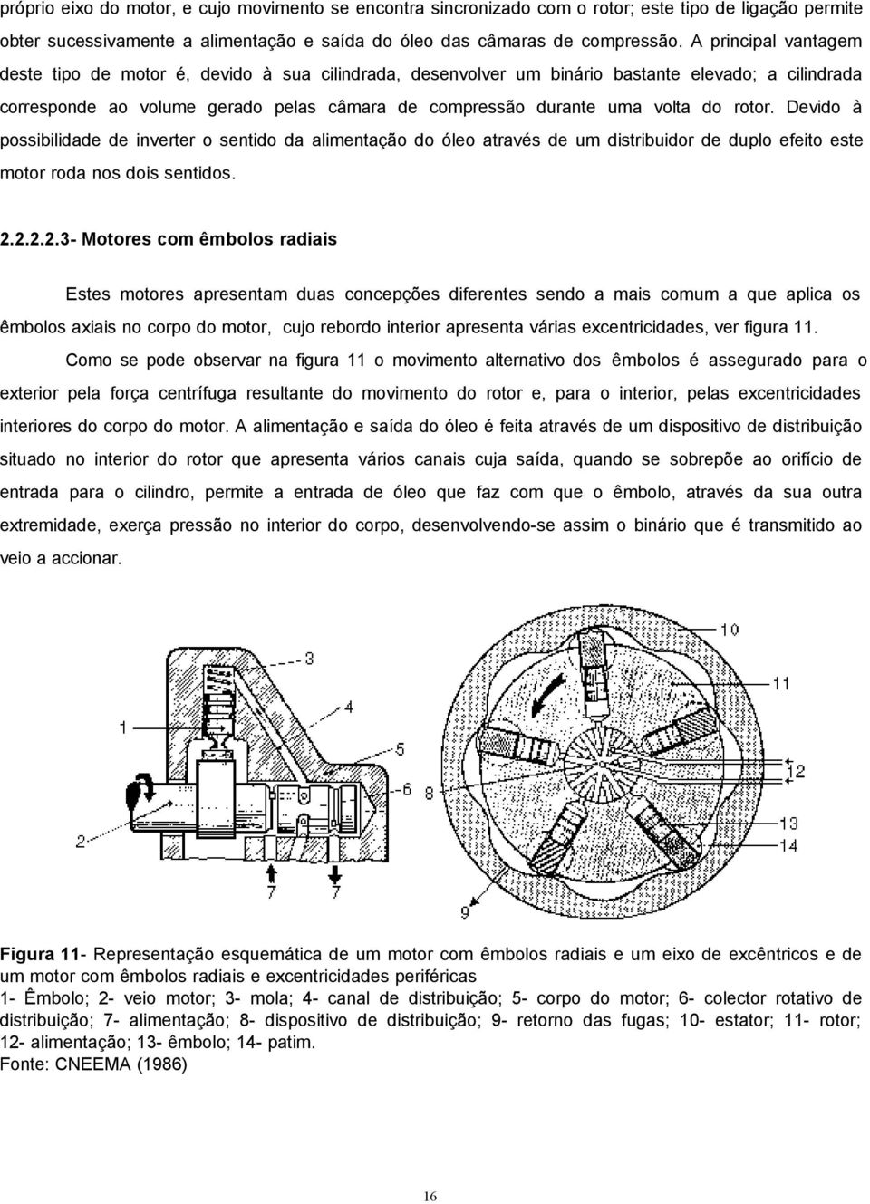 rotor. Devido à possibilidade de inverter o sentido da alimentação do óleo através de um distribuidor de duplo efeito este motor roda nos dois sentidos. 2.