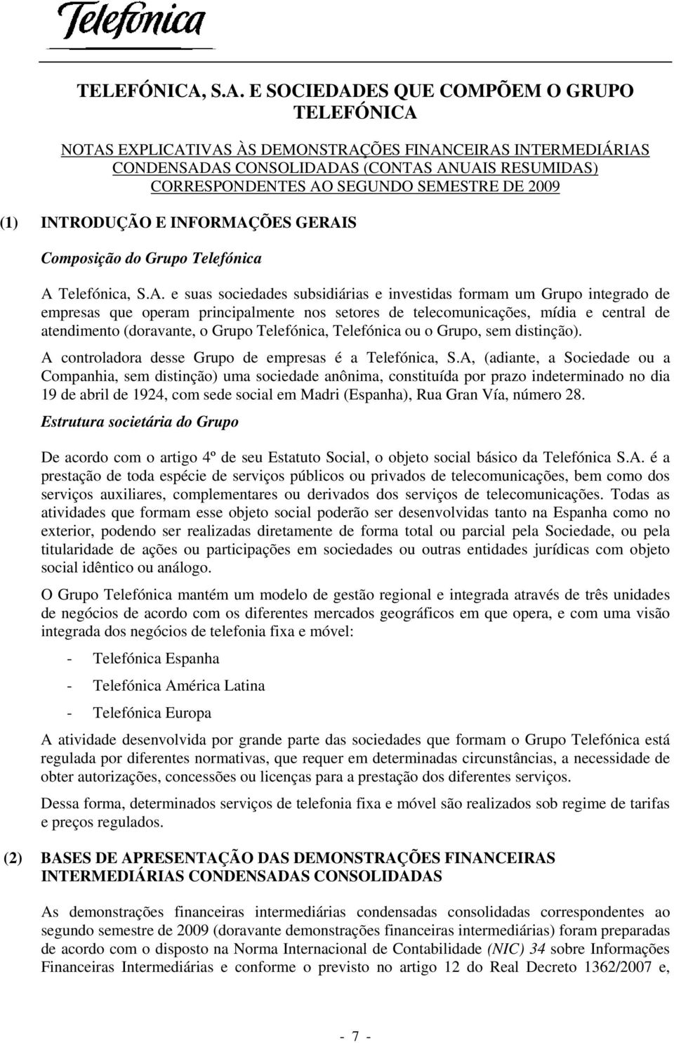 DE 2009 (1) INTRODUÇÃO E INFORMAÇ