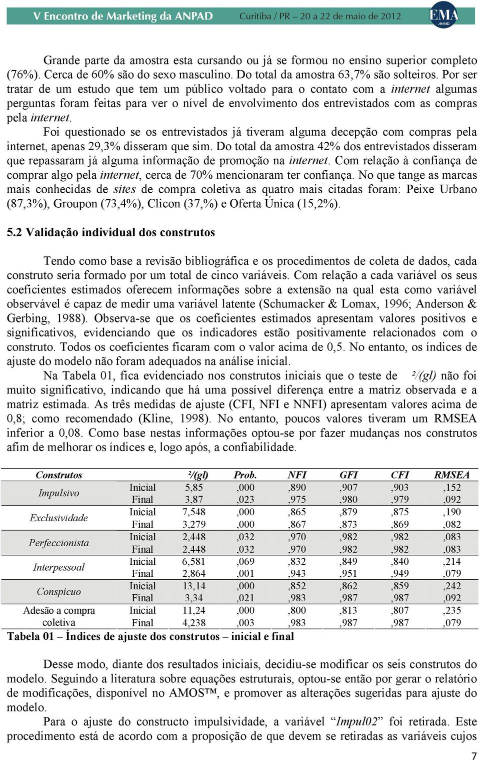 Foi questionado se os entrevistados já tiveram alguma decepção com compras pela internet, apenas 29,3% disseram que sim.