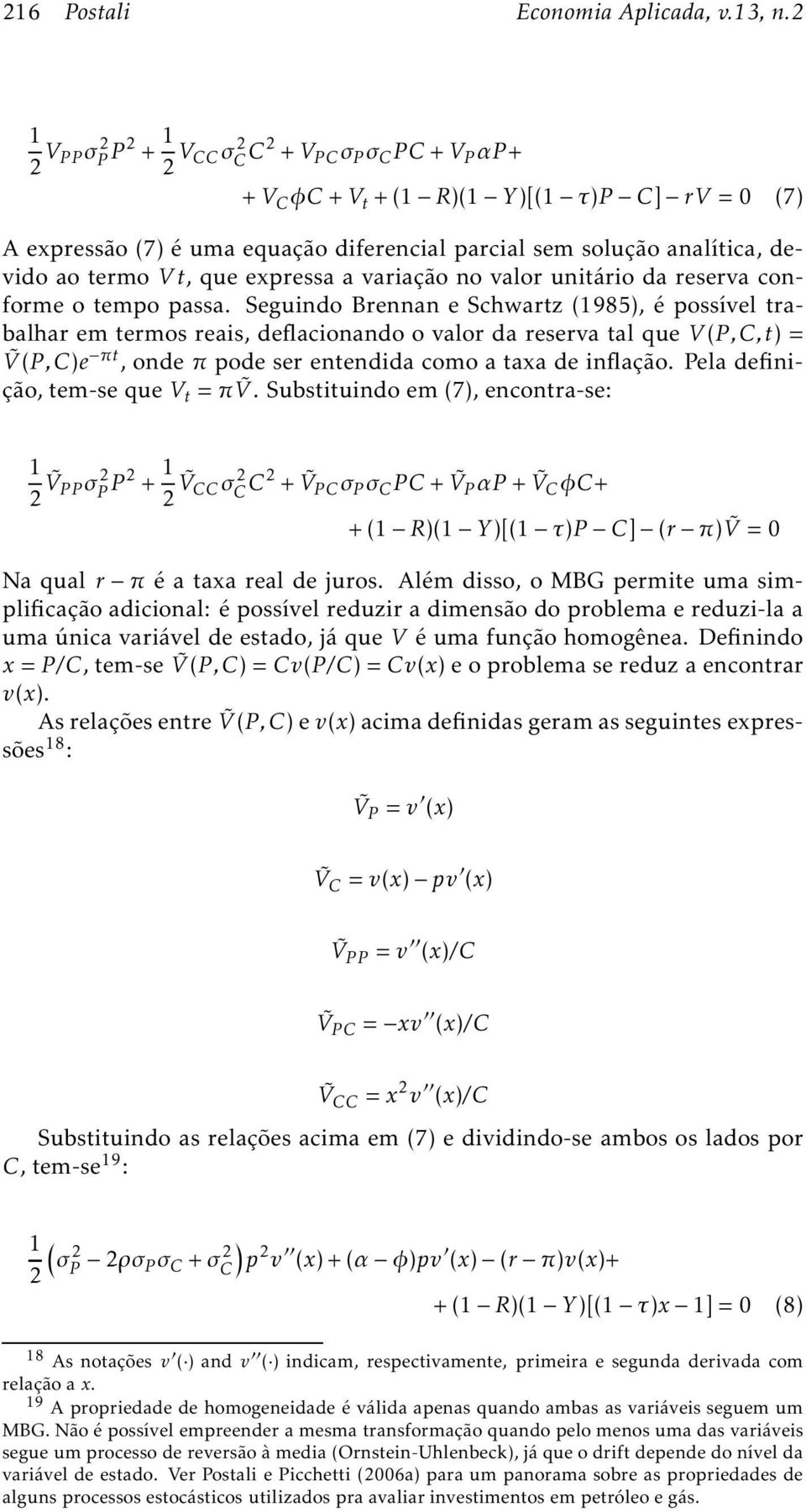 Vt,queexpressaavariaçãonovalorunitáriodareservaconforme o tempo passa.