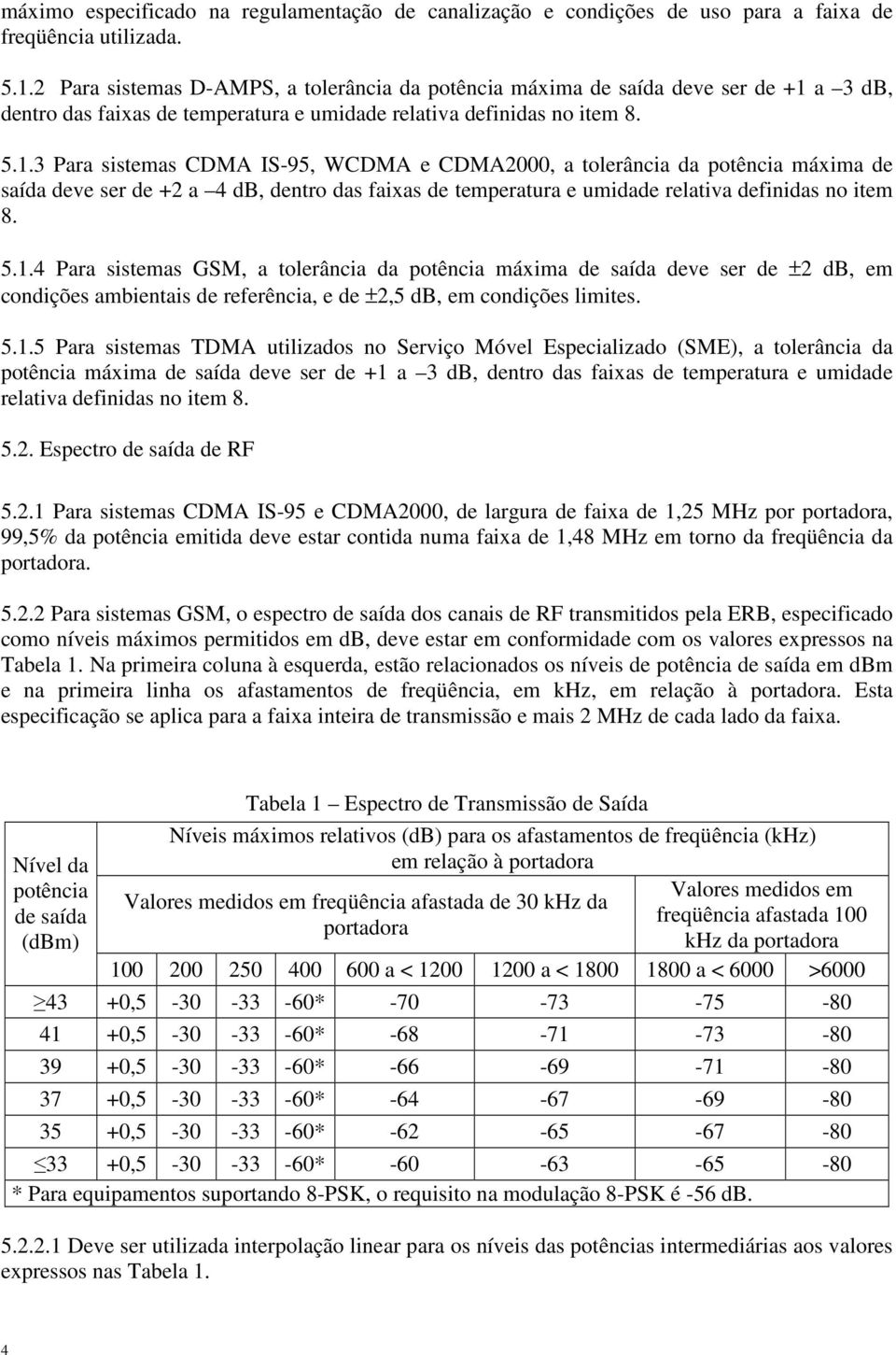 a 3 db, dentro das faixas de temperatura e umidade relativa definidas no item 8. 5.1.