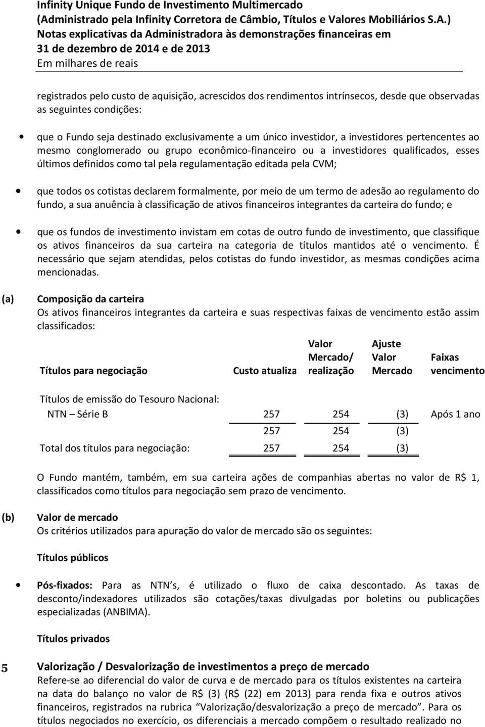 cotistas declarem formalmente, por meio de um termo de adesão ao regulamento do fundo, a sua anuência à classificação de ativos financeiros integrantes da carteira do fundo; e que os fundos de