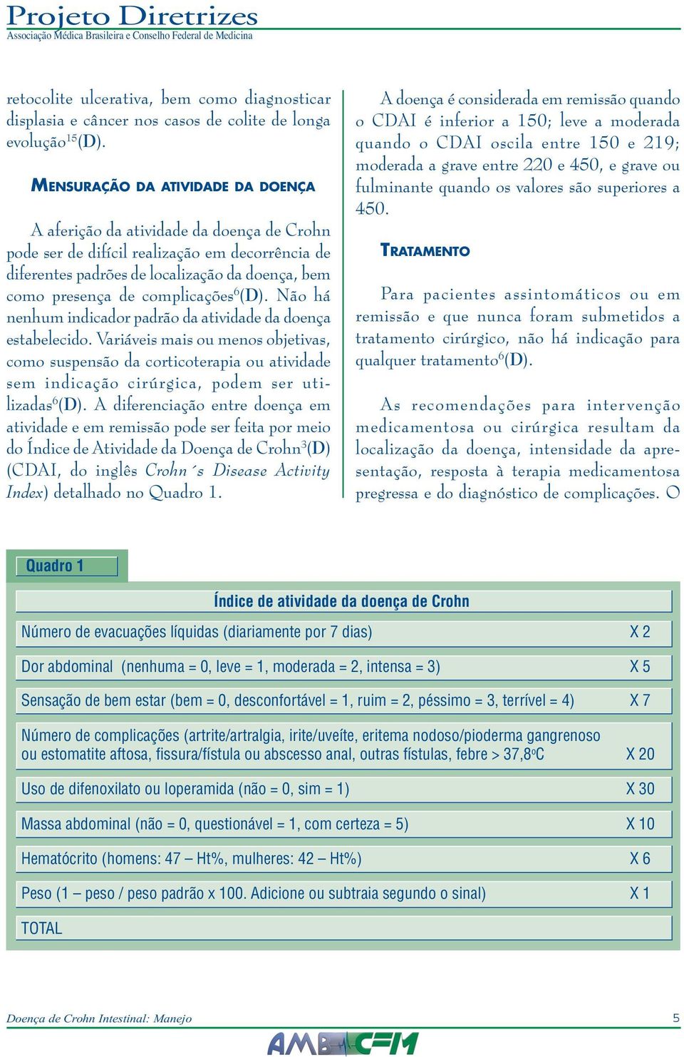 complicações 6 (D). Não há nenhum indicador padrão da atividade da doença estabelecido.