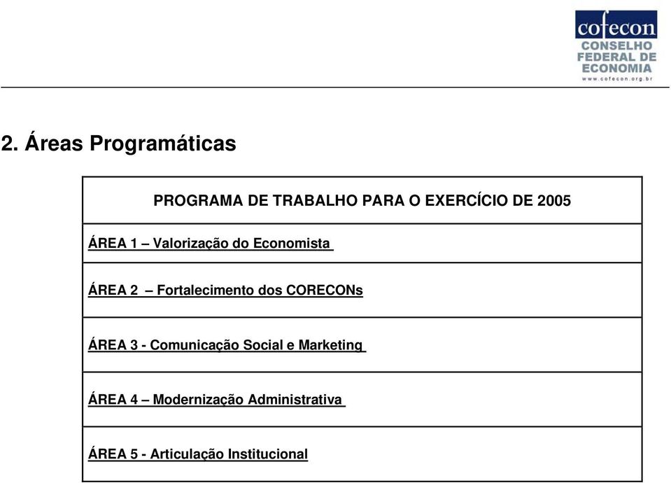 Fortalecimento dos CORECONs ÁREA 3 - Comunicação Social e