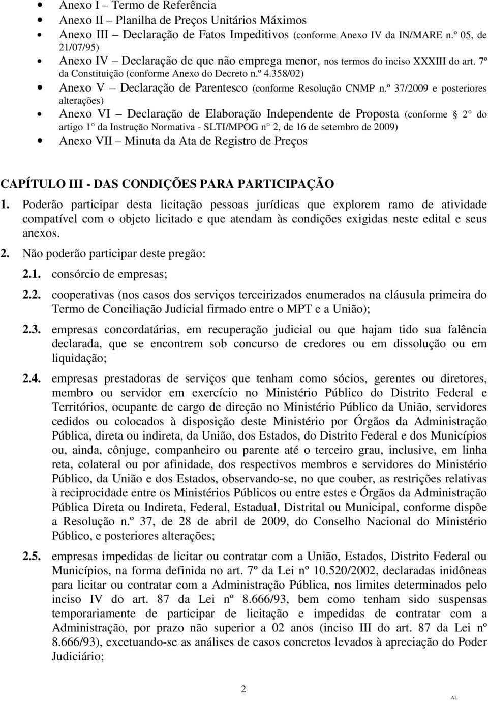 358/02) Anexo V Declaração de Parentesco (conforme Resolução CNMP n.