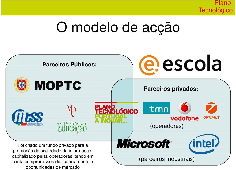 sociedade da informação, capitalizado pelas operadoras, tendo em conta