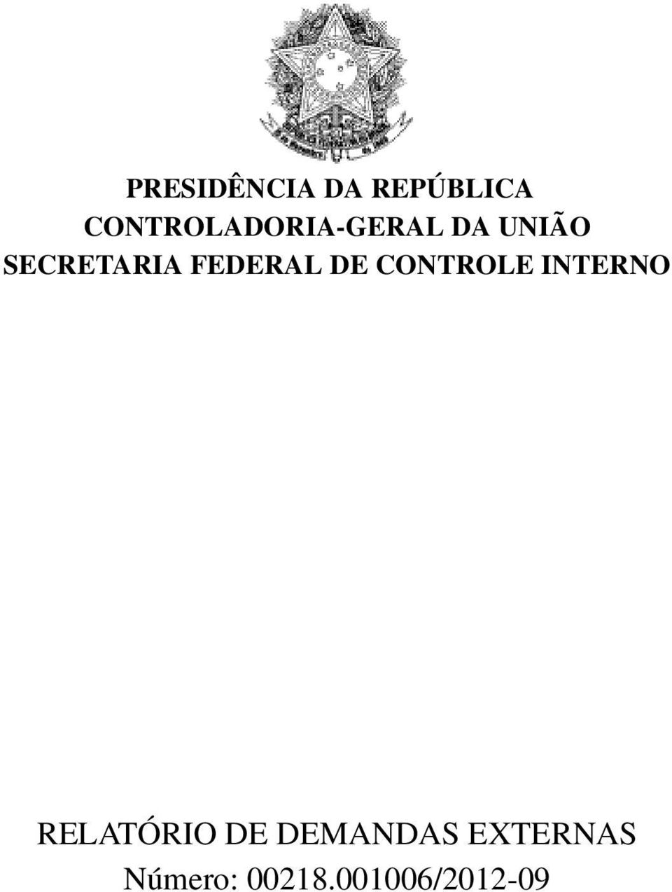 SECRETARIA FEDERAL DE CONTROLE