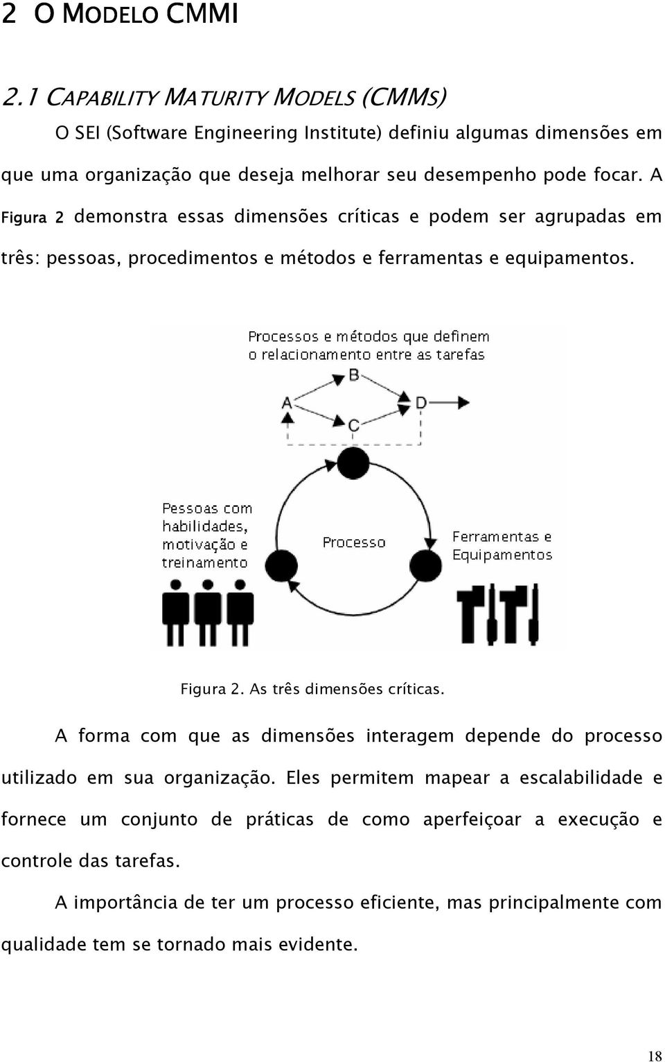 A Figura 2 demonstra essas dimensões críticas e podem ser agrupadas em três: pessoas, procedimentos e métodos e ferramentas e equipamentos. Figura 2. As três dimensões críticas.