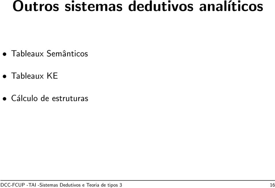 Calculo de estruturas DCC-FCUP -TAI