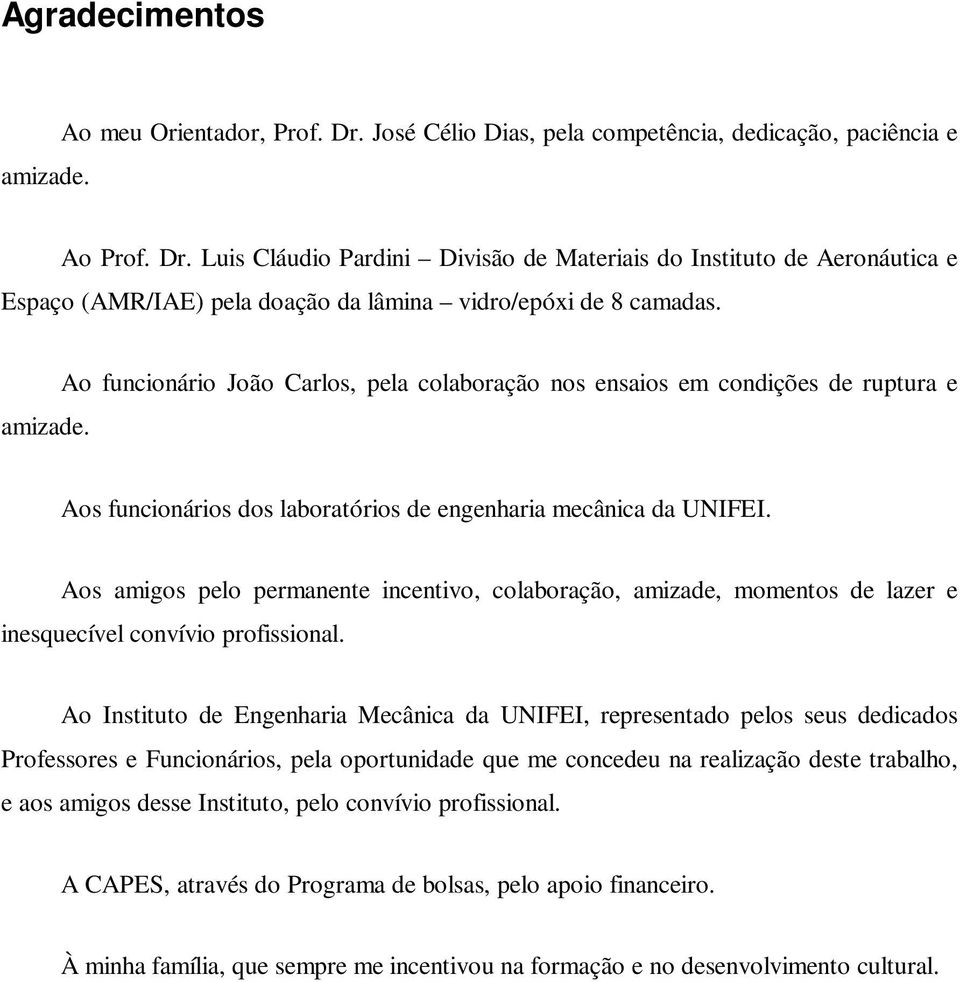 Aos amigos pelo permanente incentivo, colaboração, amizade, momentos de lazer e inesquecível convívio profissional.