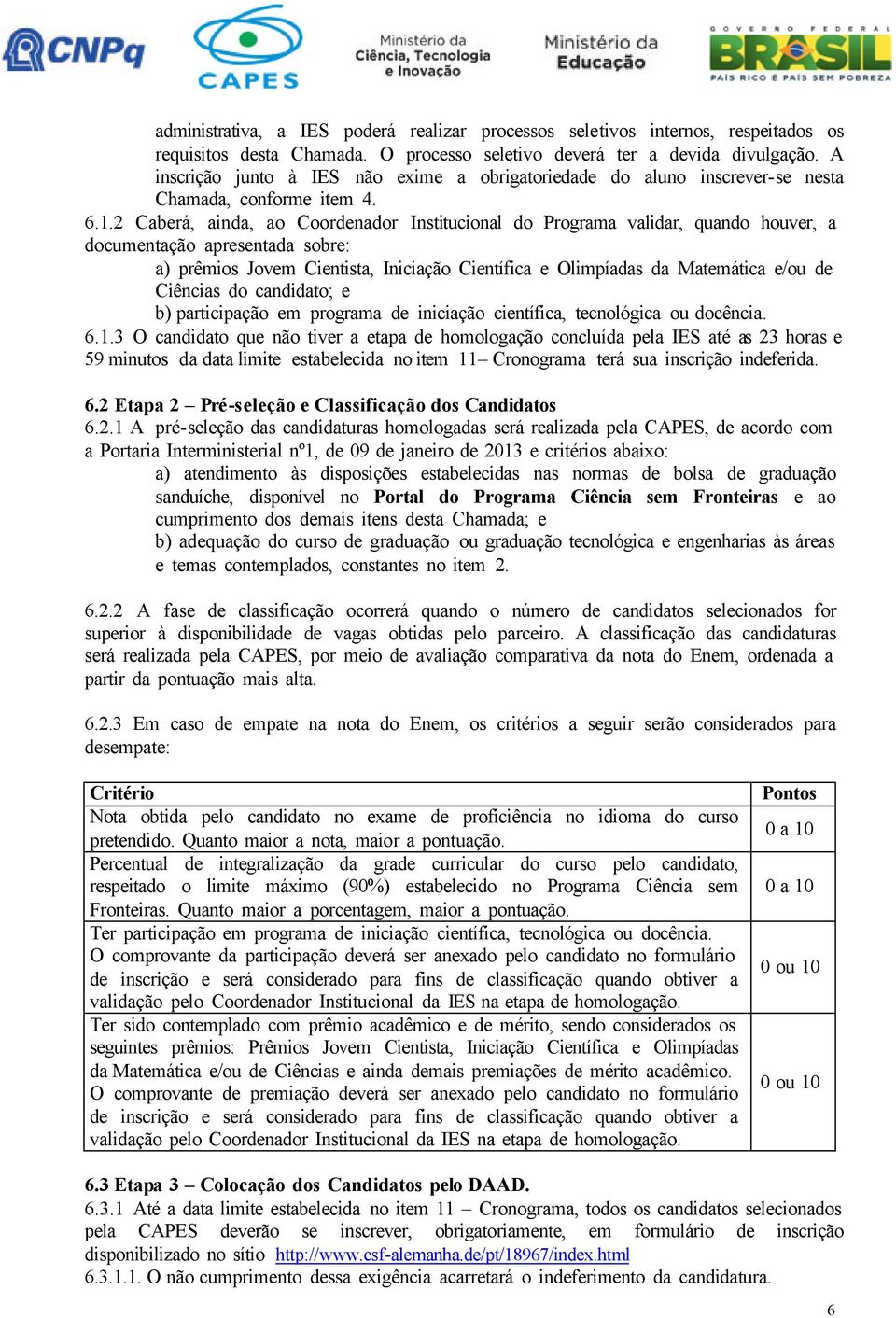 2 Caberá, ainda, ao Coordenador Institucional do Programa validar, quando houver, a documentação apresentada sobre: a) prêmios Jovem Cientista, Iniciação Científica e Olimpíadas da Matemática e/ou de