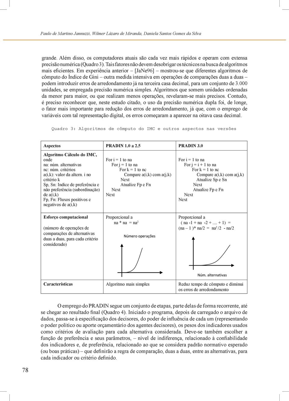 Em experênca anteror [JaNe96] mostrou-se que dferentes algortmos de cômputo do Índce de Gn outra medda ntensva em operações de comparações duas a duas podem ntroduzr erros de arredondamento á na