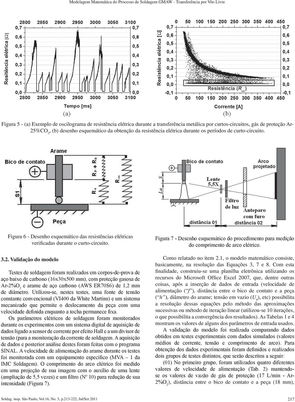 Figura 6 - Desenho esquemático das resistências elétricas verificadas durante o curto-circuito. 3.