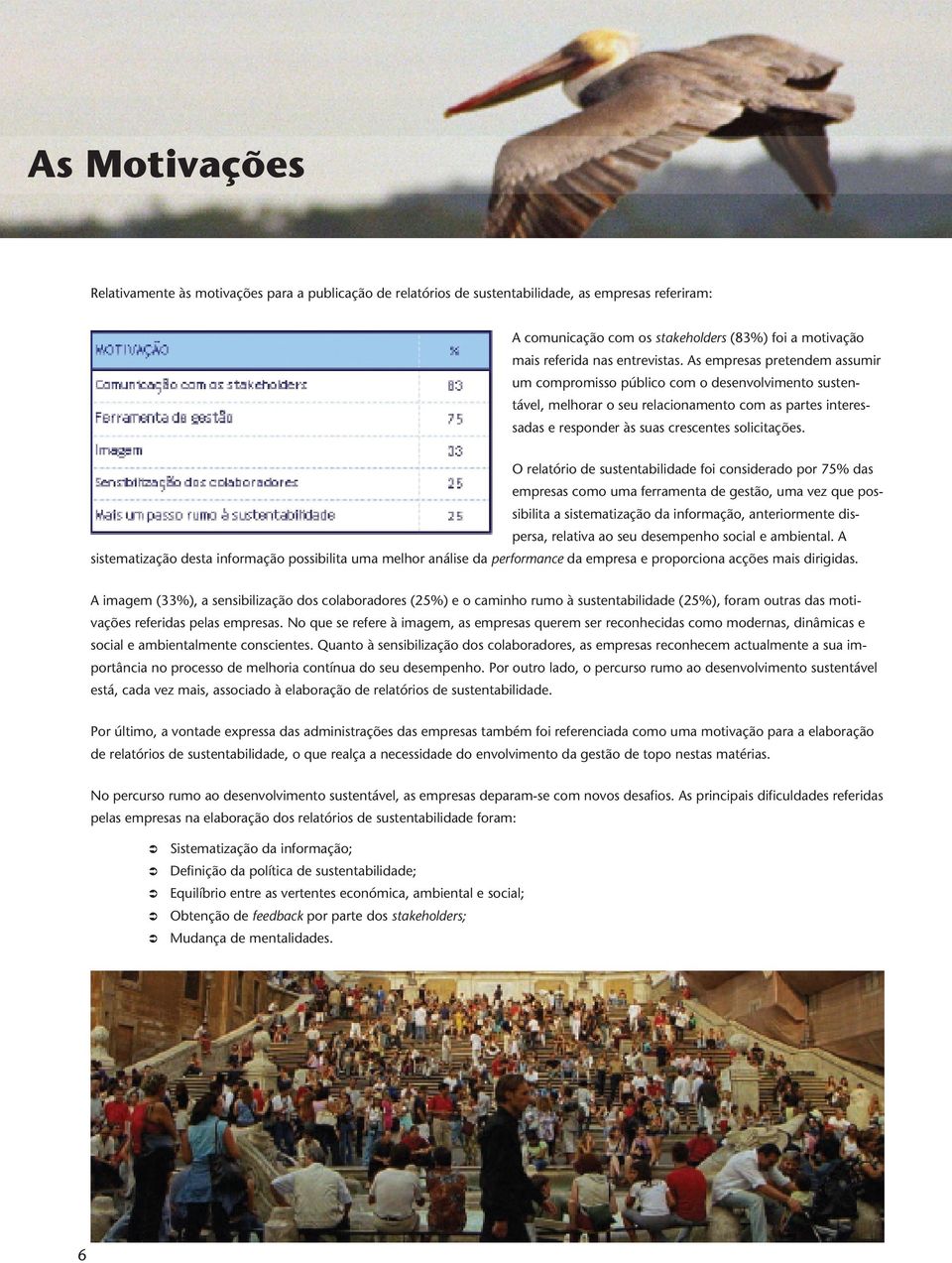 As empresas pretendem assumir um compromisso público com o desenvolvimento sustentável, melhorar o seu relacionamento com as partes interessadas e responder às suas crescentes solicitações.