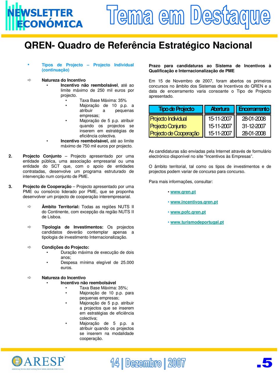 Incentivo reembolsável, até ao limite máximo de 750 mil euros por projecto. 2.