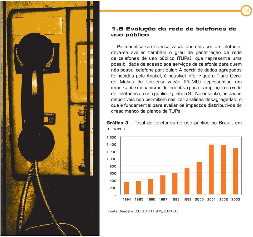 A partir de dados agregados fornecidos pela Anatel, é possível inferir que o Plano Geral de Metas de Universalização (PGMU) representou um importante mecanismo de incentivo para a ampliação da rede