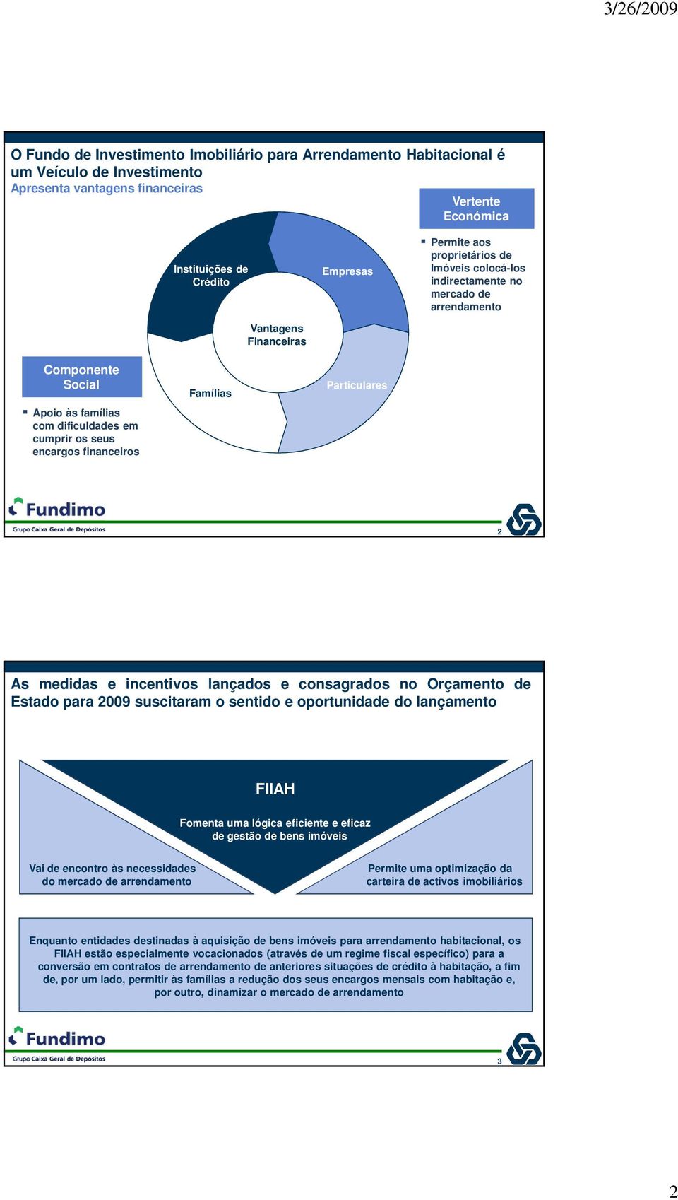 financeiros Modelo Organizativo FamíliasGama Alta Vantagens Financeiras Particulares 2 As medidas e incentivos lançados e consagrados no Orçamento de Estado para 2009 suscitaram o sentido e