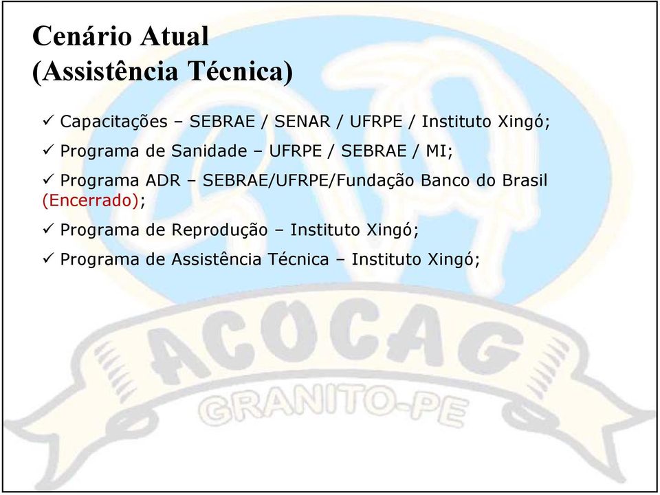 ADR SEBRAE/UFRPE/Fundação Banco do Brasil (Encerrado); Programa de