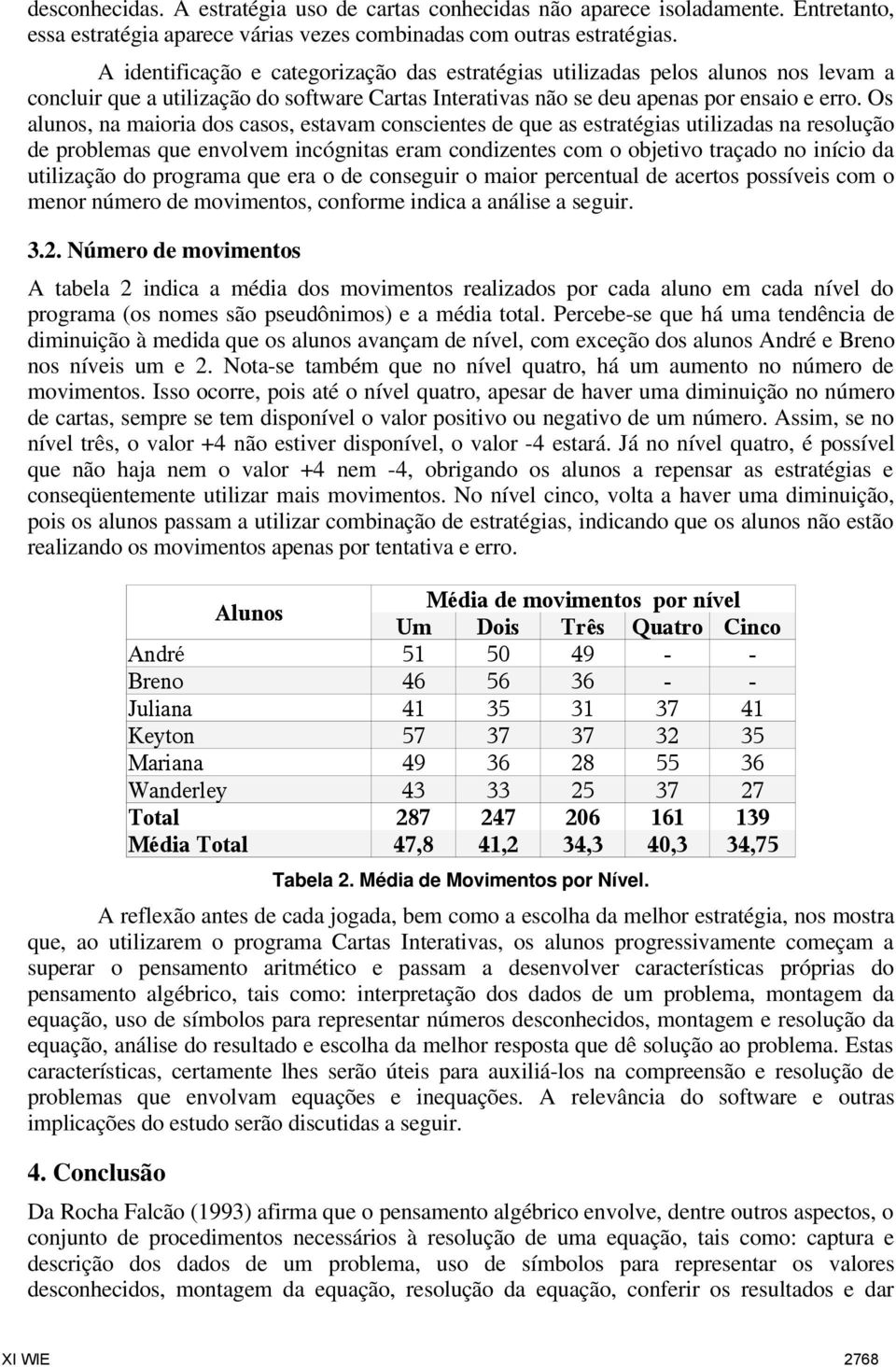 Os alunos, na maioria dos casos, estavam conscientes de que as estratégias utilizadas na resolução de problemas que envolvem incógnitas eram condizentes com o objetivo traçado no início da utilização