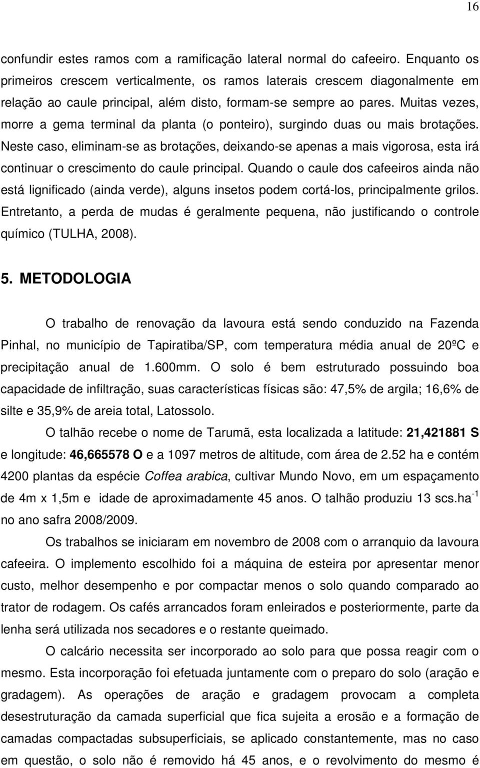 Muitas vezes, morre a gema terminal da planta (o ponteiro), surgindo duas ou mais brotações.