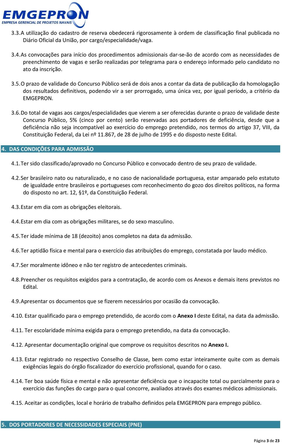 no ato da inscrição. 3.5.