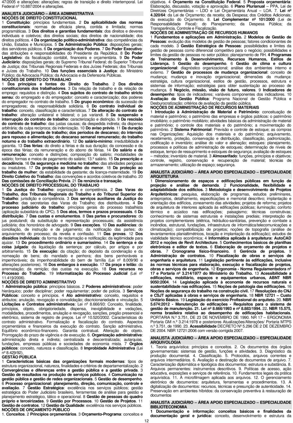 2 Da aplicabilidade das normas constitucionais: normas de eficácia plena, contida e limitada; normas programáticas.