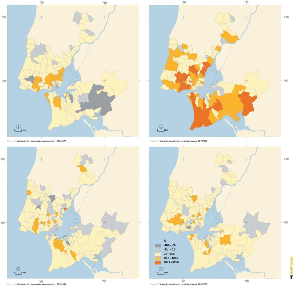 1970/1981 VII HABITAÇÃO Mapa VII.