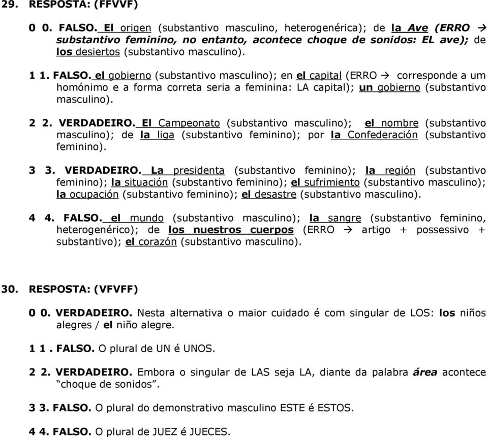 el gobierno (substantivo masculino); en el capital (ERRO corresponde a um homónimo e a forma correta seria a feminina: LA capital); un gobierno (substantivo masculino).