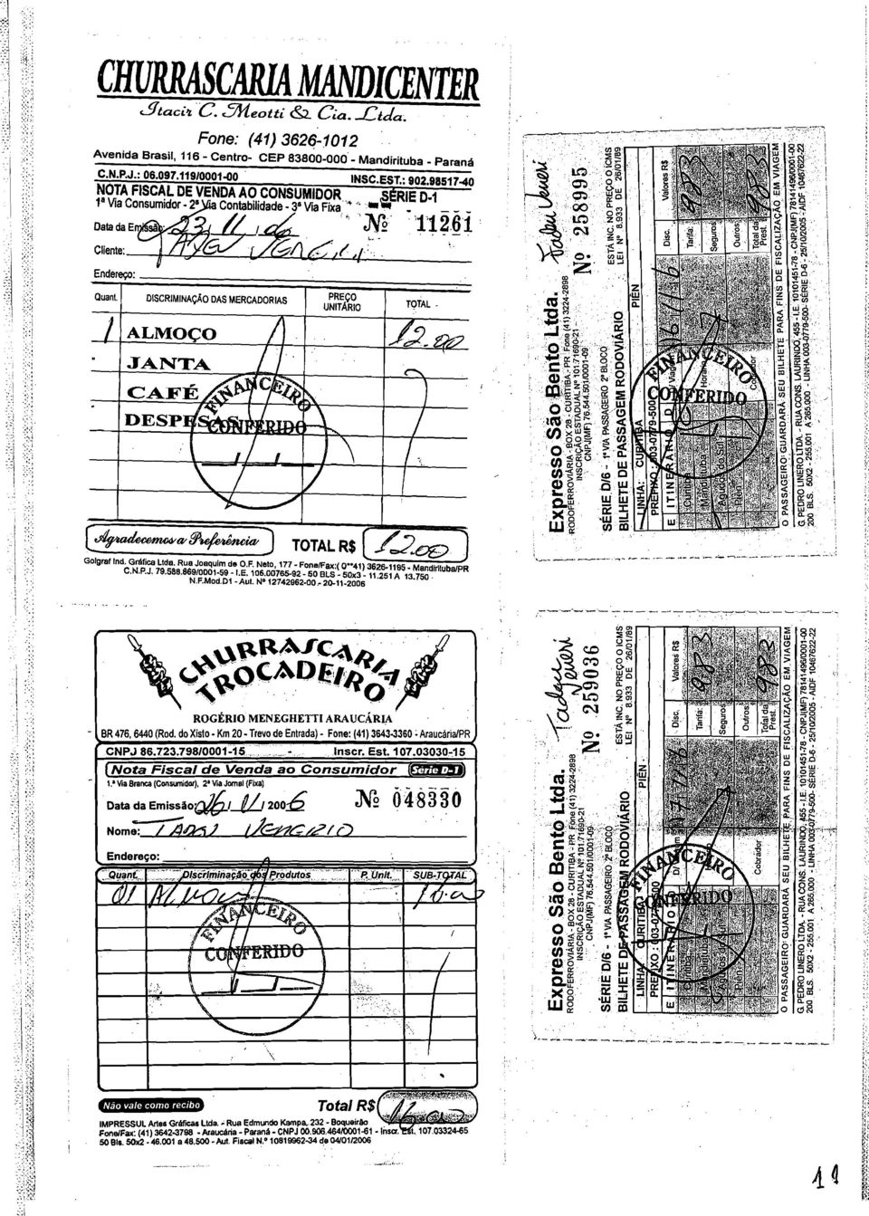 O G PEDRO LNERO LTDA - RUACONS: L~URNM; ~ 55.... A... -.E. 1oio1451-78 - CNPJ(MF) 7ai4149aoooia i 2W BLS. 50x2 ; 255.W1 A 265.W0 - LlNHA 00P?