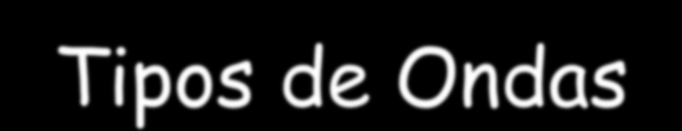 TIPOS DE ONDAS SÍSMICAS Tipos de Ondas Ondas de Profundidade/Volume