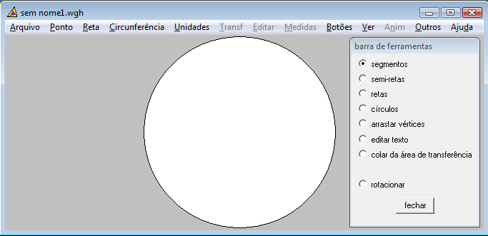 Utilização do Software Wingeom no Ensino 28 5) Se uma reta, intersectando duas retas em um plano, forma ângulos interiores de um mesmo lado com soma menor que a de dois ângulos retos, então as duas