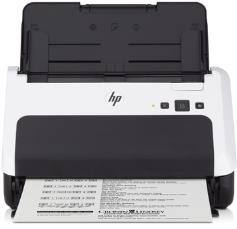 Conheça o HP ScanJet Pro 3000 s3 Guias de papel ajustáveis ADF para 50 folhas com digitalização em frente e verso em uma única passada Bandeja de entrada de documentos com extensão Trava de acesso ao