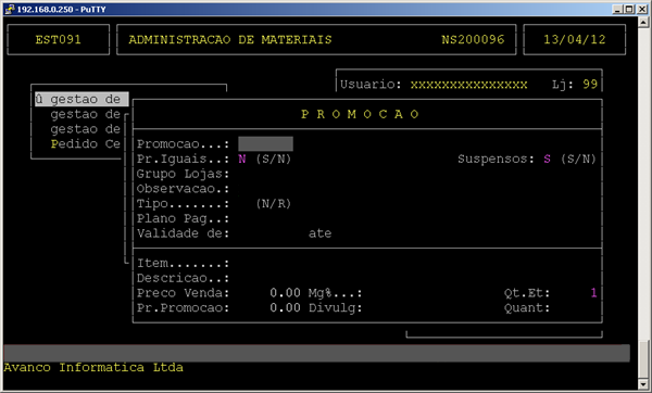 Avanço Informática 2 A tem o intuito de facilitar a vida dos usuários, disponibilizando assim uma troca de preços temporárias e em grupo.