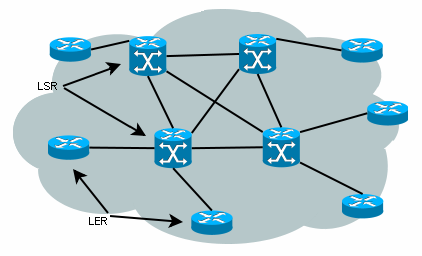 A figura 3.1 mostra o formato básico de um pacote rotulado em uma rede MPLS.