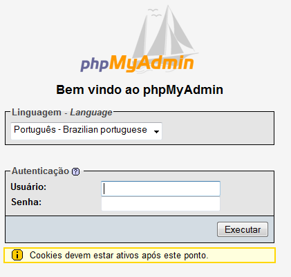 Trabalho 5 - phpmyadmin O phpmyadmin é um programa de computador desenvolvido em PHP para administração do MySQL pela Internet.