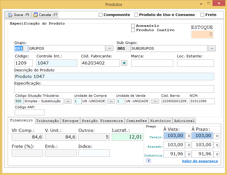 01 - Solicitação de Compra, clicando nesse botão seremos direcionados a tela de gestão de solicitação de compras. Para mais detalhes leia o manual específico para o assunto.