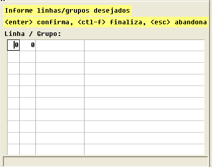 Gerente de Peças Capitulo 05 Como exemplo, listaremos o período. Não agruparemos por linha / grupo.