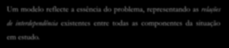 2º Passo: Construção do Modelo Matemático. O que é um modelo? Um modelo é uma representação simplificada de uma situação da vida real.