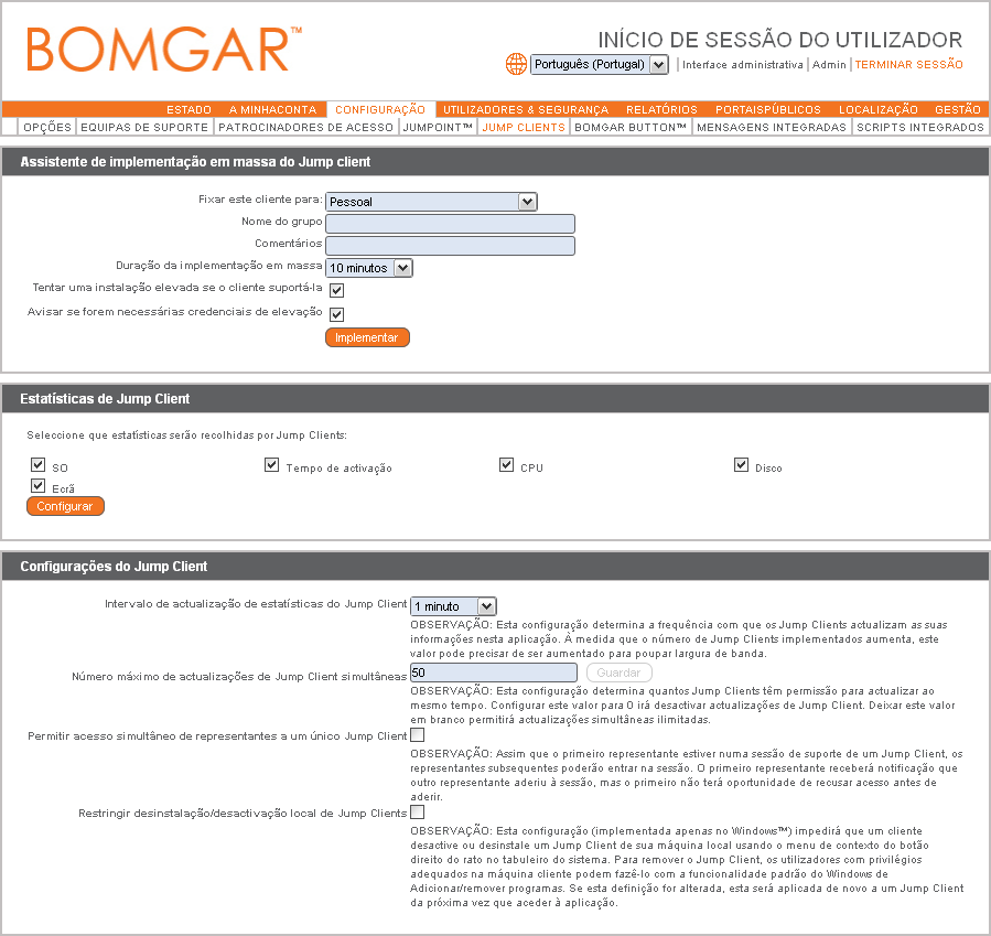 Jump Clients Implemente Jump clients a computadores remotos para um acesso automático posterior. Crie o Jump client para acesso pessoal ou de equipas.