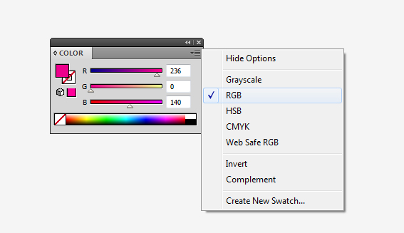 Você pode inclusive pesquisar as cores através do Color Picker, na parte inferior da barra de ferramentas.