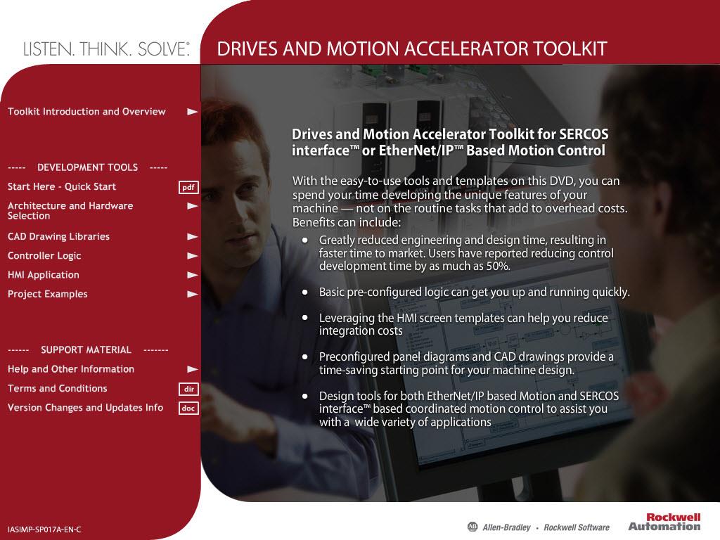 Ferramentas de Produtividade IA Accelerator Toolkit de Drives e Motion A El DMAT inclui