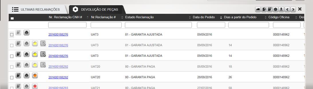 Selecine a peça para a qual vcê deseja inserir númer d transprtadr 2.