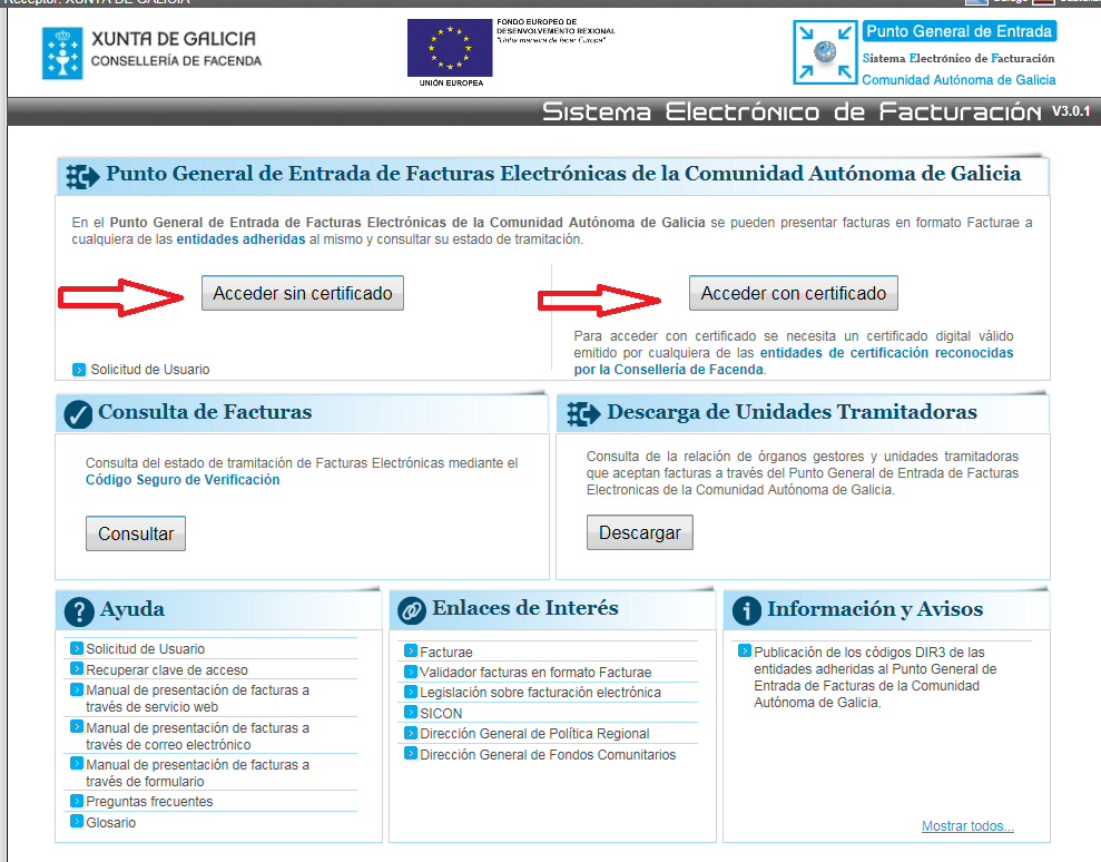 Una vez feito isto, sae unha mensaxe de aceptación, e en 5 minutos debería chegar un email da Xunta de Galicia confirmando a Alta e un usuario e contrasinal para acceder ao punto de entrada da Xunta