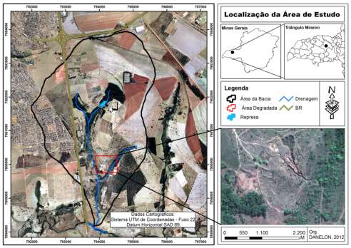 4.1 Área de estudo As parcelas experimentais estão localizadas na Fazenda Experimental do Glória (Uberlândia MG) a uma altitude de 919 metros acima do nível do mar,inseridas na bacia hidrográfica do