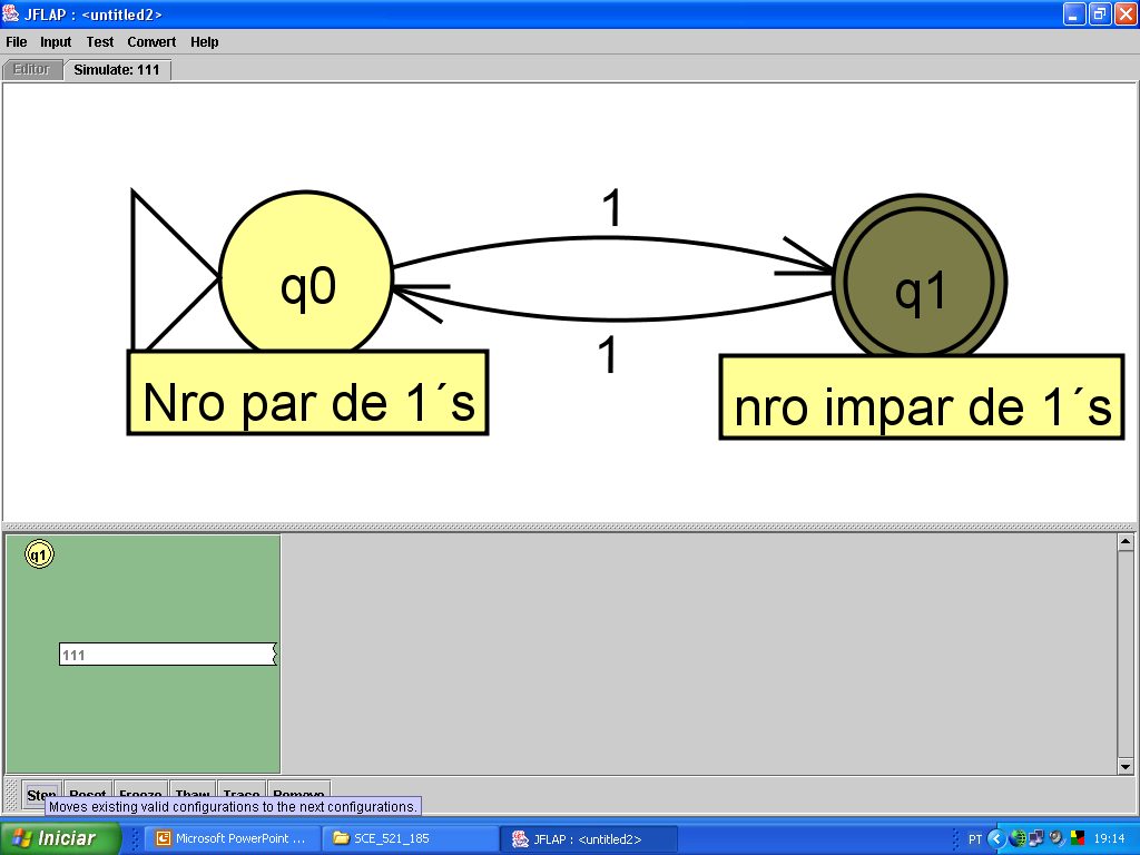 Exemplo 3 Fazer um AFD M que aceita L(M) = {w {0,1}* w