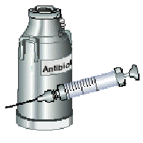 Descartar o leite dos meios mamários, pelo período total em que o leite possa conter resíduos; 99 100 Prevenção de resíduos de antimicrobianos e outros químicos no leite Prevenção de resíduos de