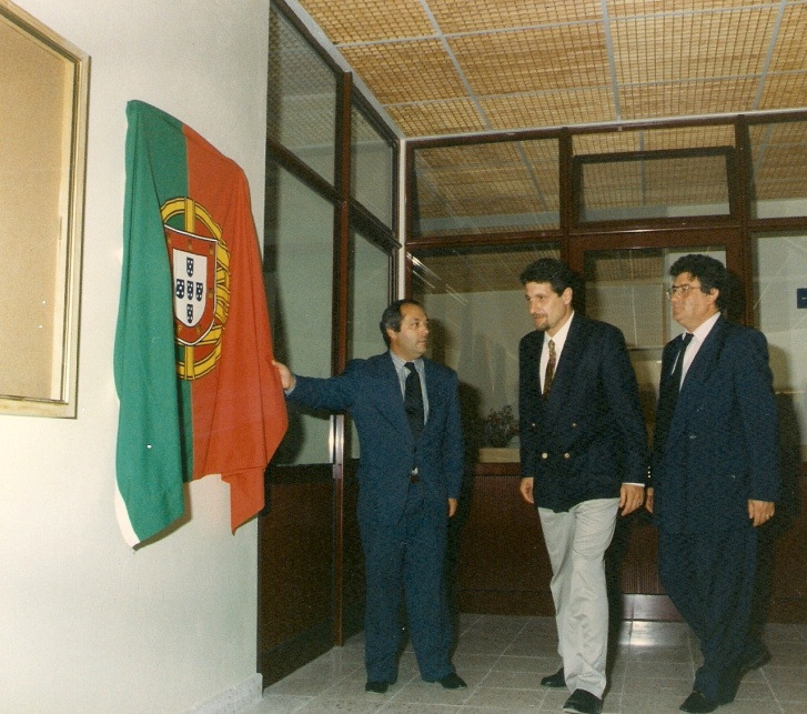 Inauguração da Escola atual, pelo Governador Civil de Leiria e